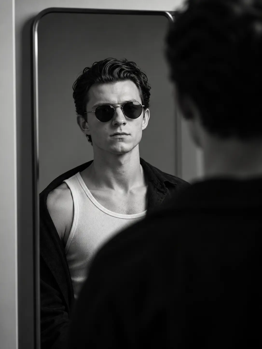 Noir Mirror Portrait